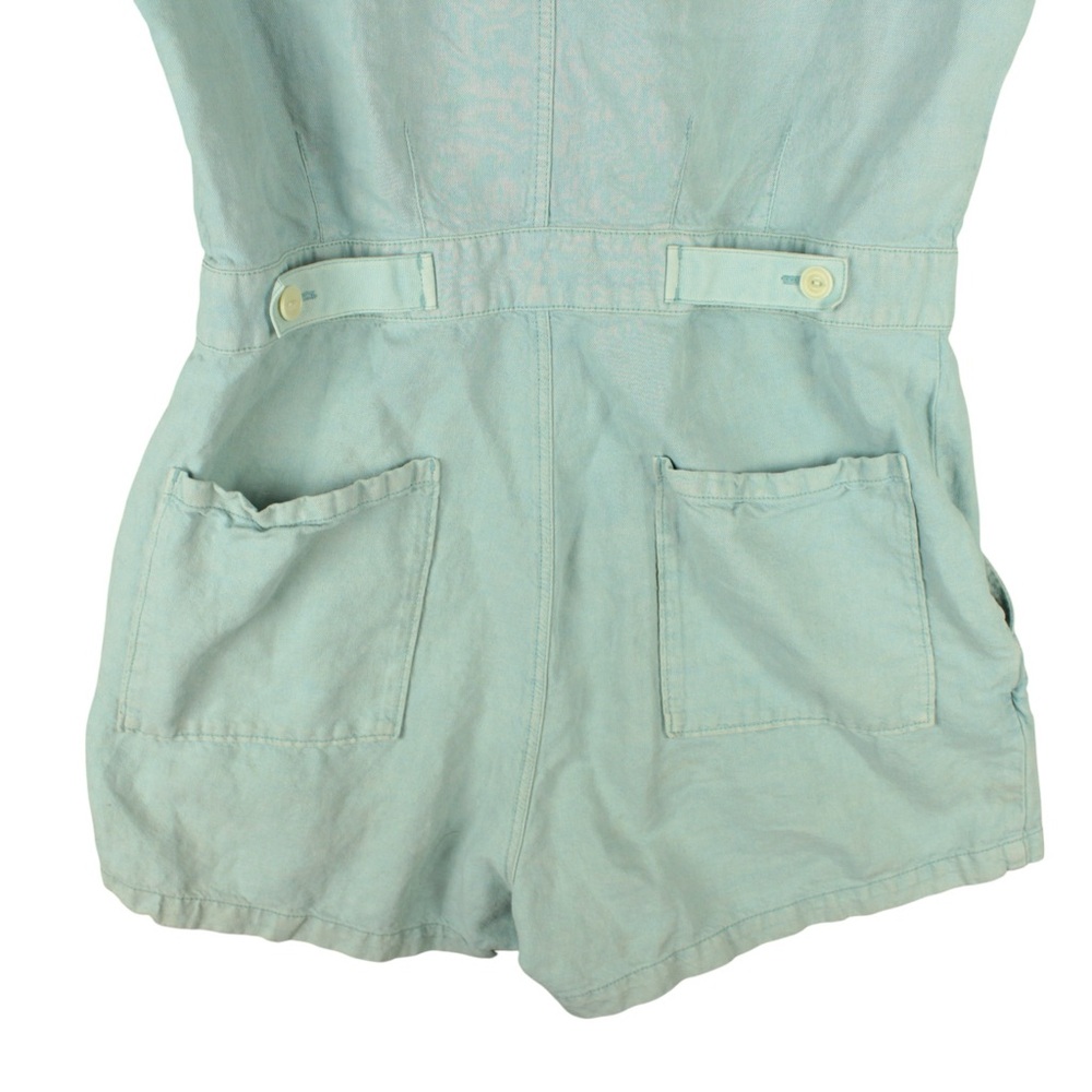 Outerknown Women Size XS Blue Denim Jumpsuit overalls Button shortalls - Picture 11 of 15